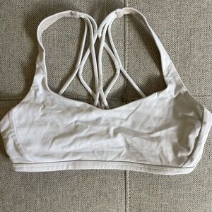 lululemon athletica white strappy sports bra